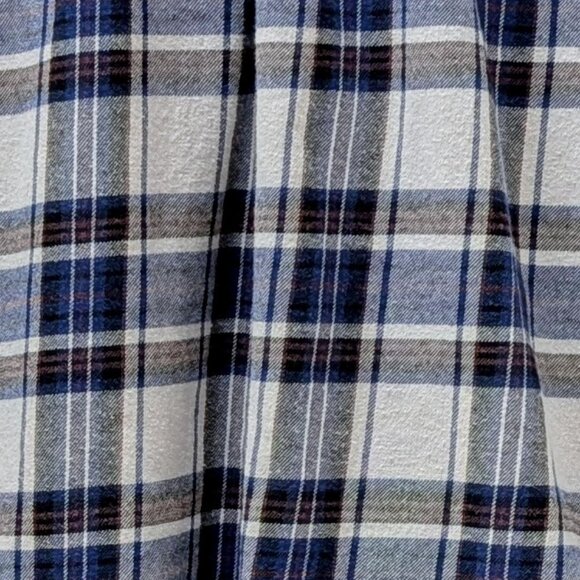 Vans Meridian Plaid Flannel Button Down Shirt in Blue & White - Picture 13 of 14